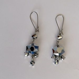 Silver stunning statement earrings